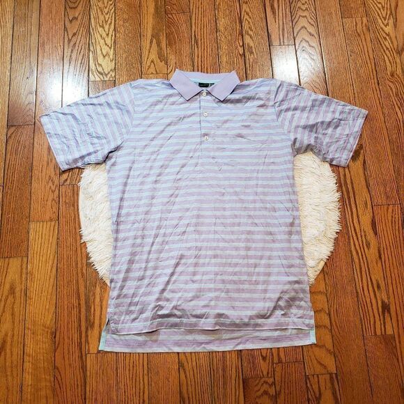 Fairway & Greene Signature Men's Striped Golf Polo - Picture 1 of 3